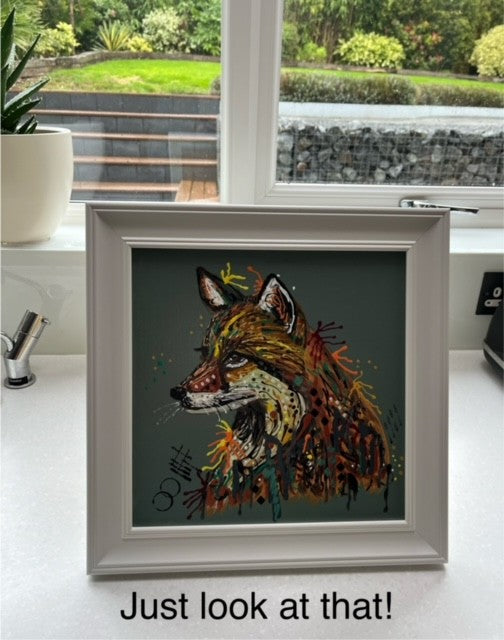 Sorrel the Fox - ORIGINAL MIXED MEDIA PAINTING - UNFRAMED