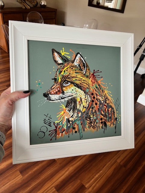 Sorrel the Fox - ORIGINAL MIXED MEDIA PAINTING - UNFRAMED