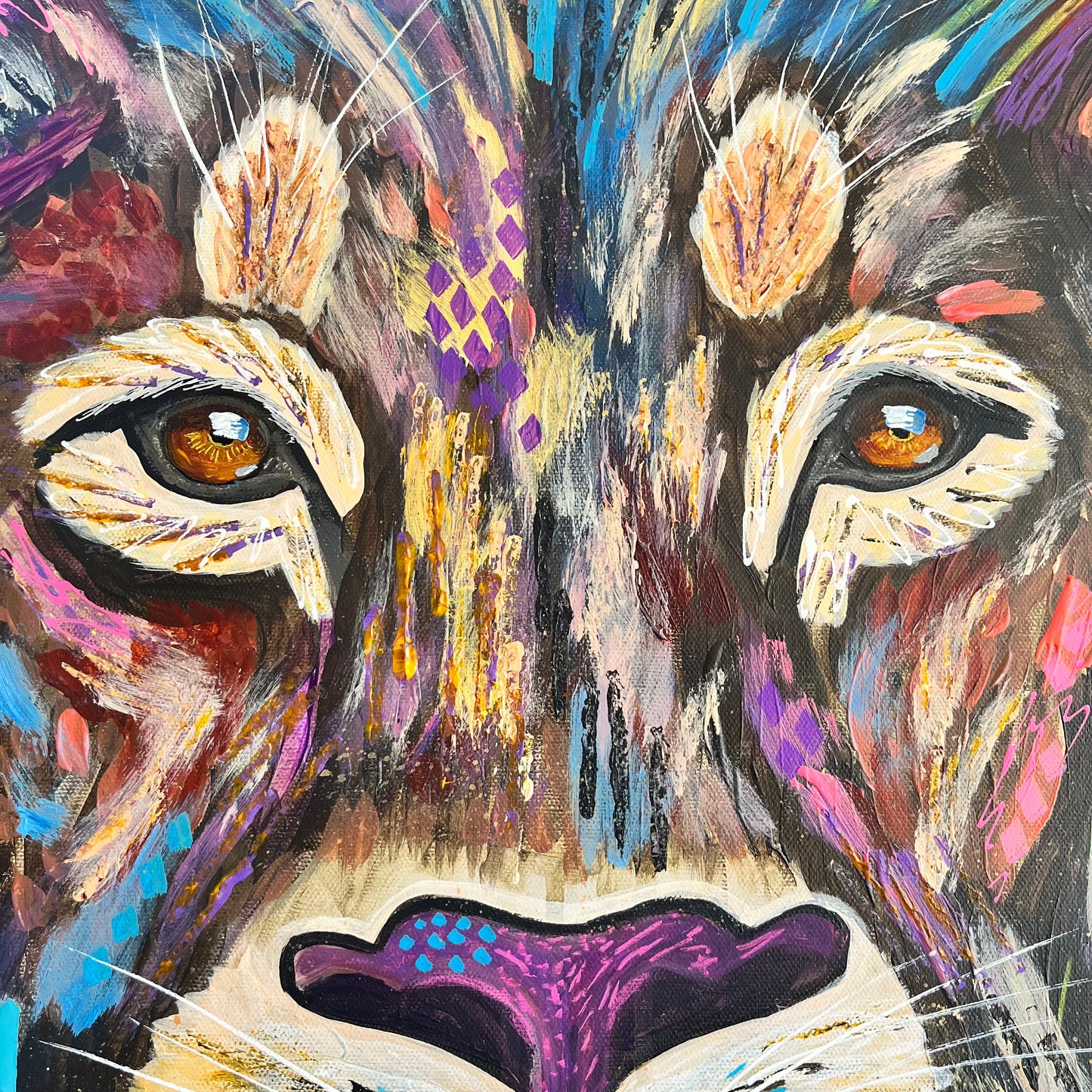 Simba the Lion - ORIGINAL PAINTING - FRAMED