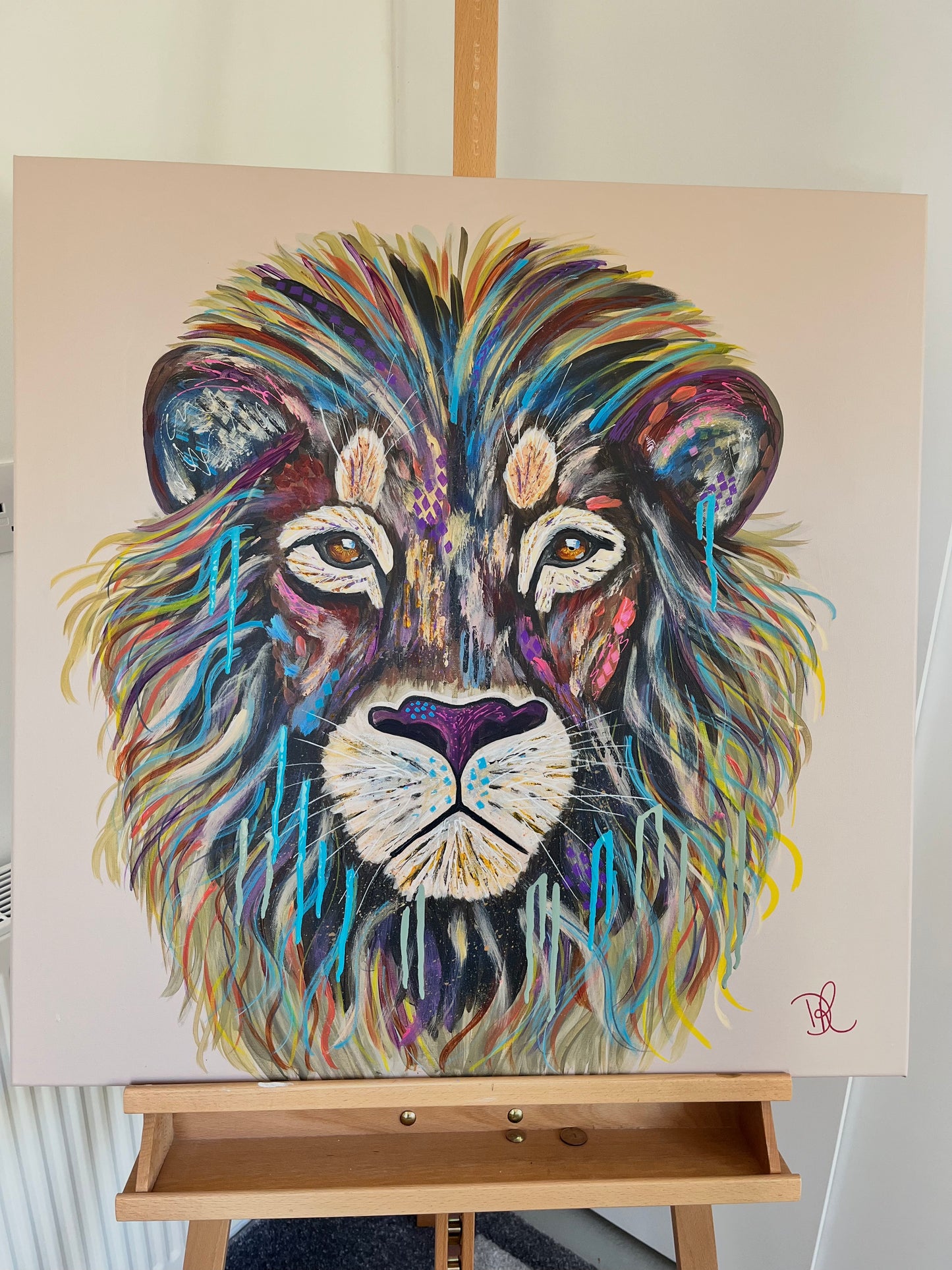 Simba the Lion - ORIGINAL PAINTING - FRAMED