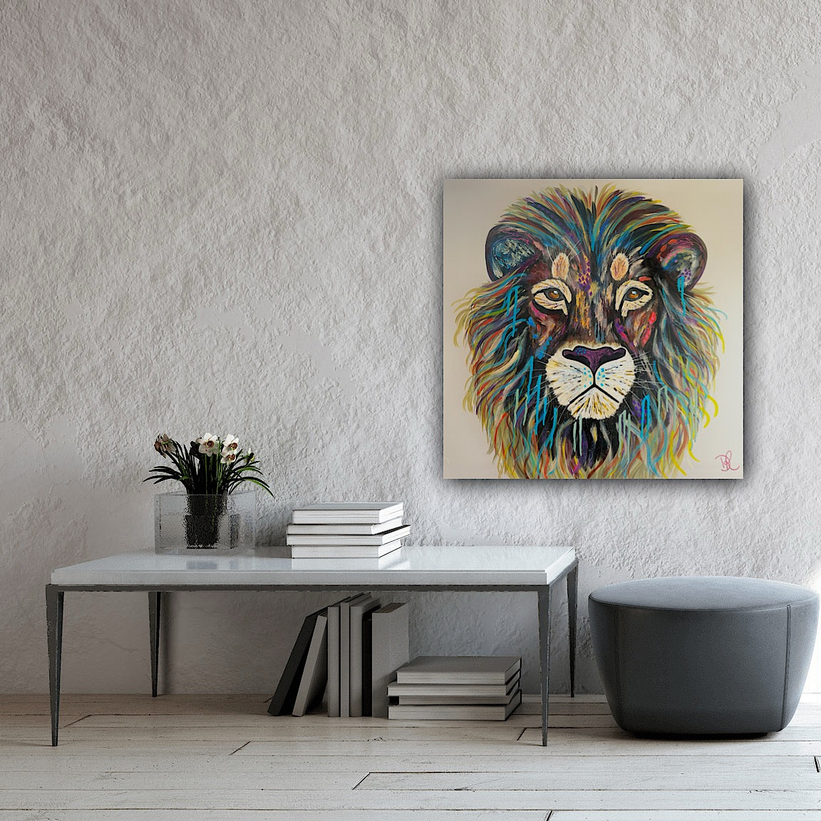 Simba the Lion - ORIGINAL PAINTING - FRAMED