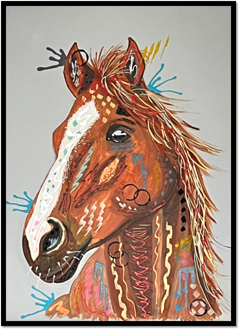 Copper Blaze the Thoroughbred (Racehorse) - Limited Edition Fine Art Print (Framed)