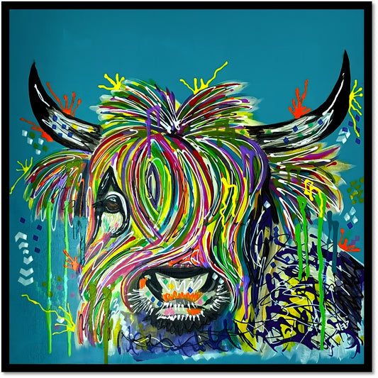 Agnes the Highland Cow - Limited Edition Fine Art Print (Framed)