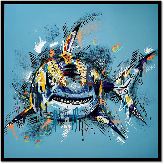 Arnie the White Shark - Limited Edition Fine Art Print (Framed)