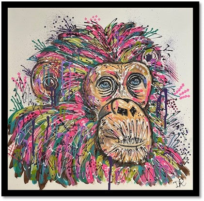 Bella the Chimpanzee - Limited Edition Fine Art Print (Framed)