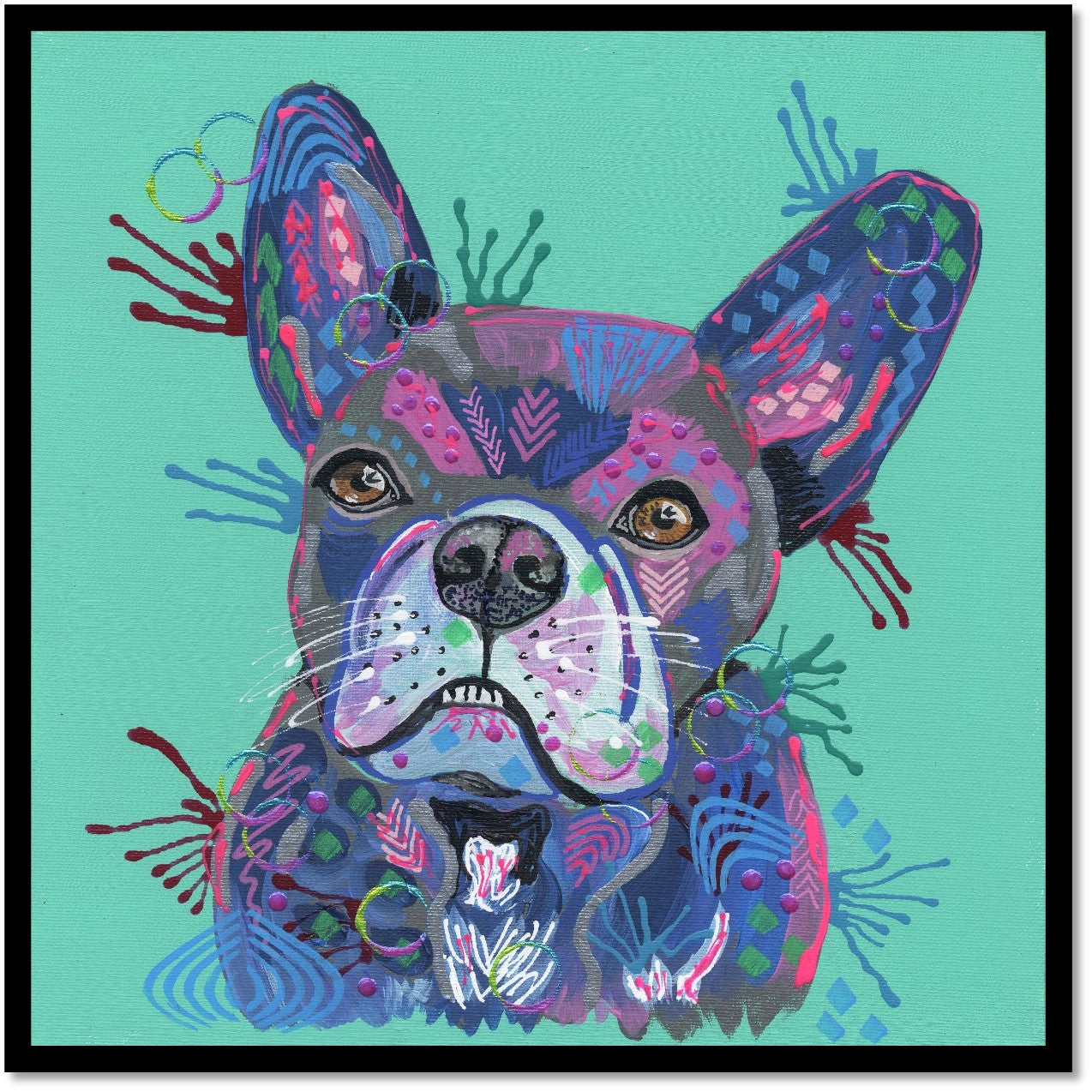 Blue the French Bulldog - Limited Edition Fine Art Print (Framed)