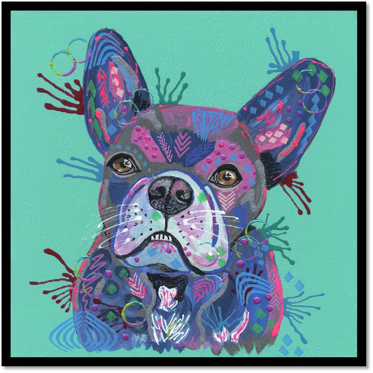 Blue the French Bulldog - Limited Edition Fine Art Print (Framed)