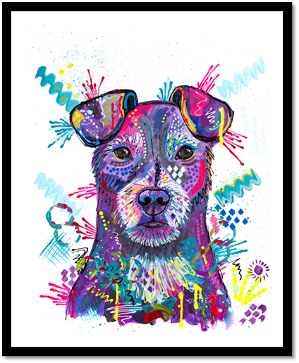 Lilli the Patterdale Terrier- Limited Edition Fine Art Print (Framed)