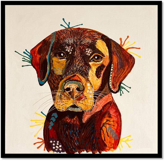 Henry the Chocolate Labrador - Limited Edition Fine Art Print (Framed)