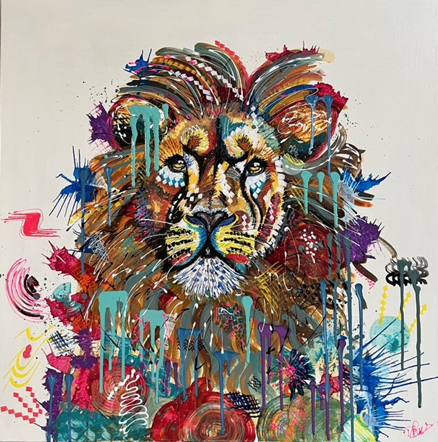 Aslan the Lion - ORIGINAL MIXED MEDIA PAINTING