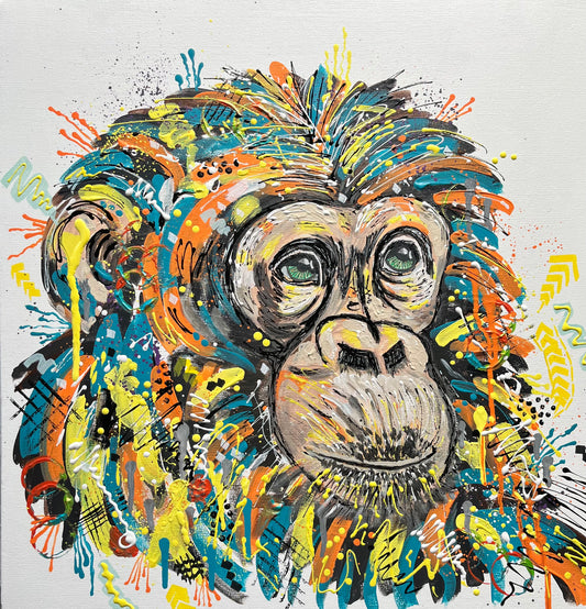 Charlie the Chimpanzee - Limited Edition Fine Art Print (Unframed)