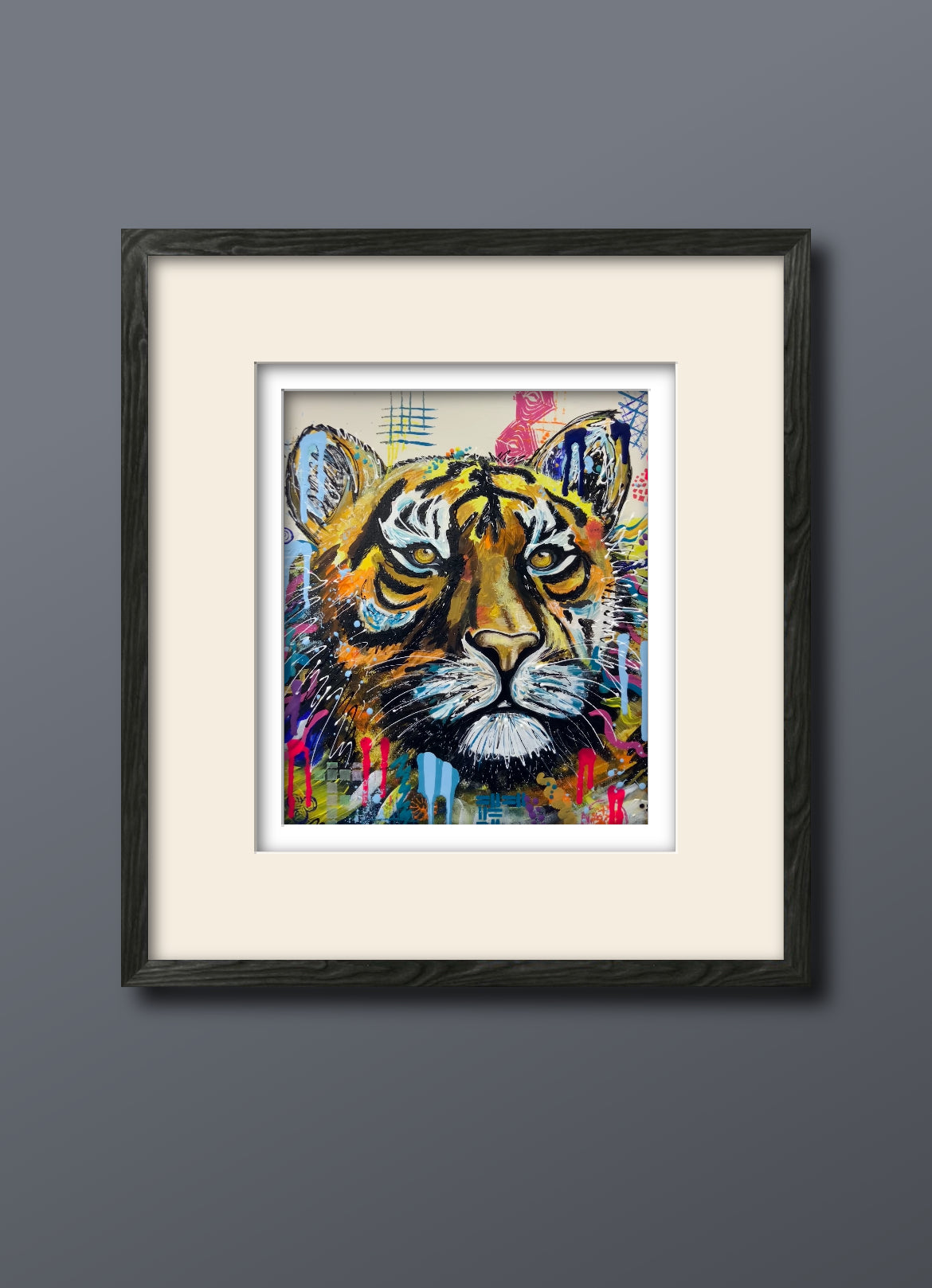 Maximus the Tiger - ORIGINAL MIXED MEDIA PAINTING