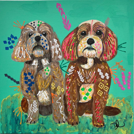 Rodney and Mabel the Cavapoos - Limited Edition Fine Art Print (Unframed)