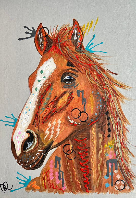 Copper Blaze the Thoroughbred (Racehorse) - Limited Edition Fine Art Print (Unframed)