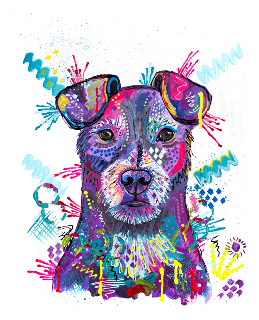 Lilli the Patterdale Terrier - Limited Edition Fine Art Print (Unframed)