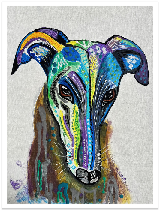 Lola the Greyhound - Limited Edition Fine Art Print (Unframed)