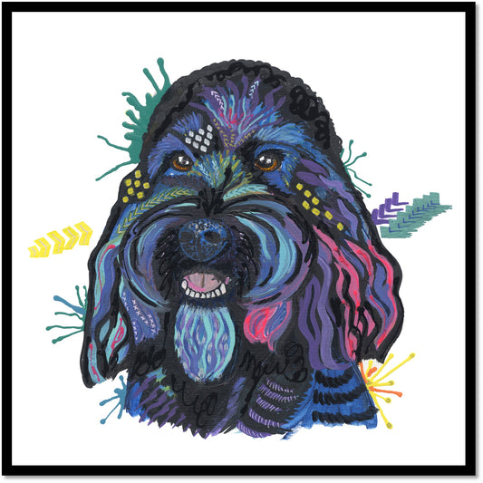 Pod the Poo (Cockapoo) - Limited Edition Fine Art Print (Framed)