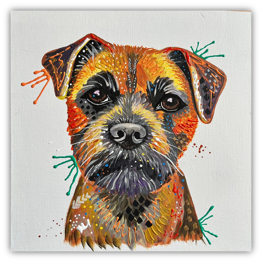 Whiskers & Wonder (Border Terrier) - Limited Edition Fine Art Print (Unframed)