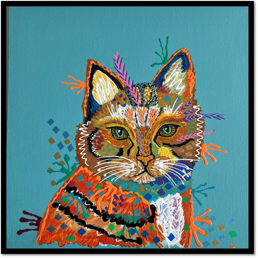 Ember the Cat - Limited Edition Fine Art Print (Framed)