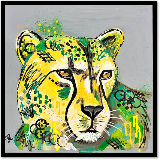 Neo the Cheetah - Limited Edition Fine Art Print (Framed)