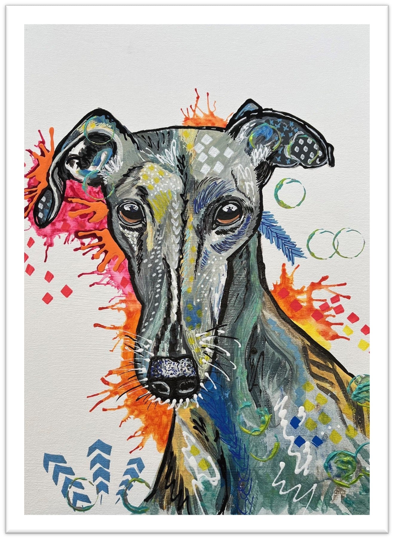 Milo the Italian Greyhound - Limited Edition Fine Art Print (Unframed)